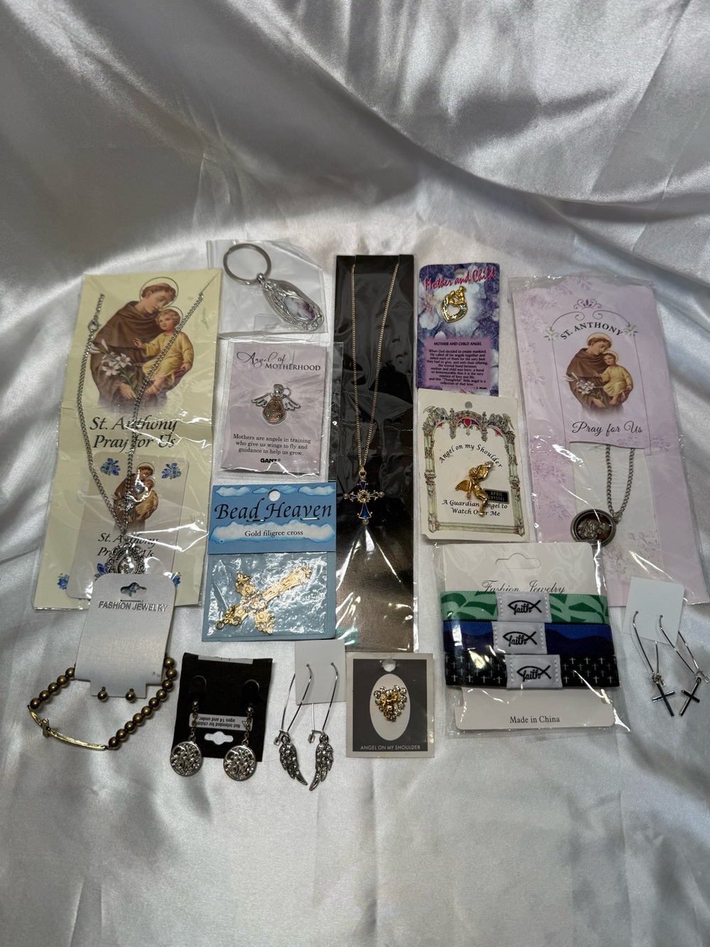 Religious Women’s Jewelry Angel Gold & Silver 14 Piece